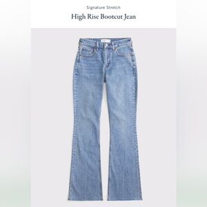 Abercrombie & Fitch High-Rise Bootcut Jeans Light Fray Hem 27 XSHORT